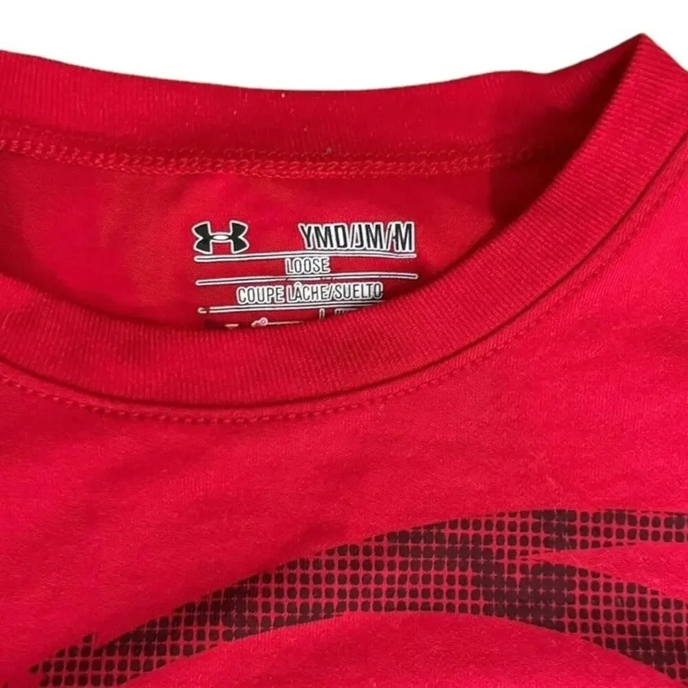 Under Armour Red Logo Loose Fit Shirt (Medium YMD)